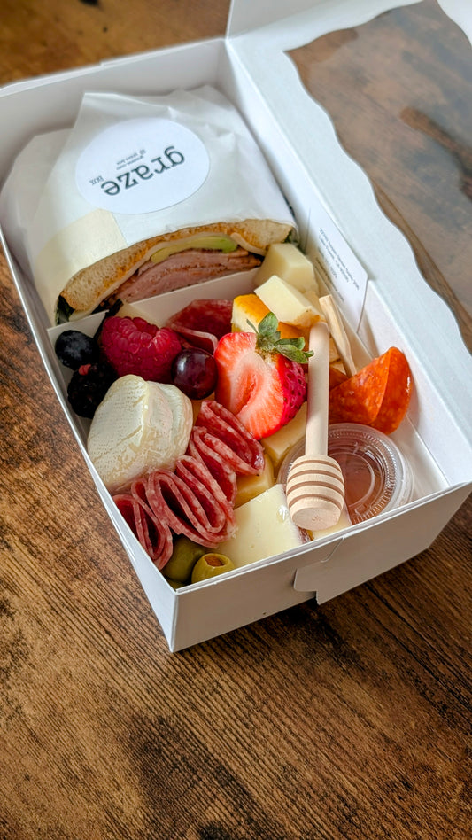 Italian Pesto Half Sandwich & Charcuterie Box